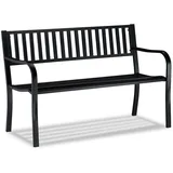Relaxdays Gartenbank 127,5 x 59,5 x 82 cm schwarz