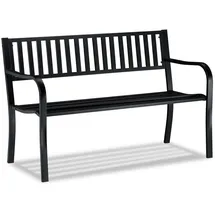 Relaxdays Gartenbank 127,5 x 59,5 x 82 cm schwarz
