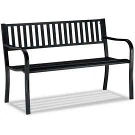 Relaxdays Gartenbank 127,5 x 59,5 x 82 cm schwarz
