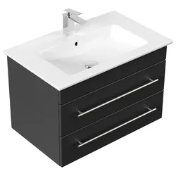 Badmöbel mit Villeroy & Boch Venticello Waschbecken 80 cm schwarz