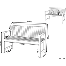 Beliani Vivara 120 x 88 x 61 cm Hellbraun