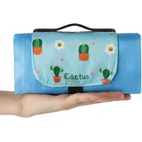 Lvjkes Picknickdecke wasserdicht, 150 x 200 cm Mini picknickdecke, Wasserdicht und schmutzabweisend, Ultraleicht Leicht zu reinigen, Für Camping, Reisen, Picknicks und Strandausflüge (Kaktus)