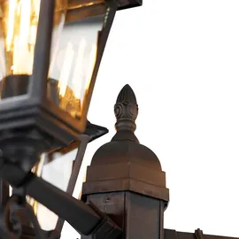 QAZQA Laterne Kunststoff 3-Licht IP44 E27 schwarz