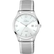 Selva SELVA Quarz-Armbanduhr mit Zugband, Zifferblatt schwarz Ø 39mm