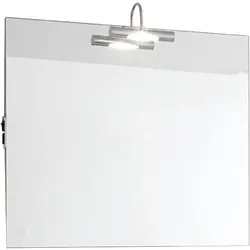 Spiegel Emira (Ausführung: Spiegel mit LED-Aufsatzleuchte Emira mit Schalter 850x720mm)