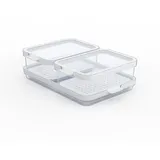 Rotho Kühlschrank Organizer Set 4-tlg weiss/transparent