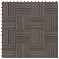 vidaXL 22 Stk. Terrassenfliesen 30 x 30 cm 2 qm WPC Dunkelbraun