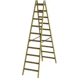 PROTEC.class PHSPSL10 Holz-Sprossen-Stehleiter, 2x10