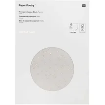 Rico Design Transparentpapier Punkte 12 Stück DIN A4 113 g/qm Gold