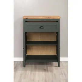 trendteam Stanton Kommode 77 x 102 x 39 cm Tannengrün/Eiche
