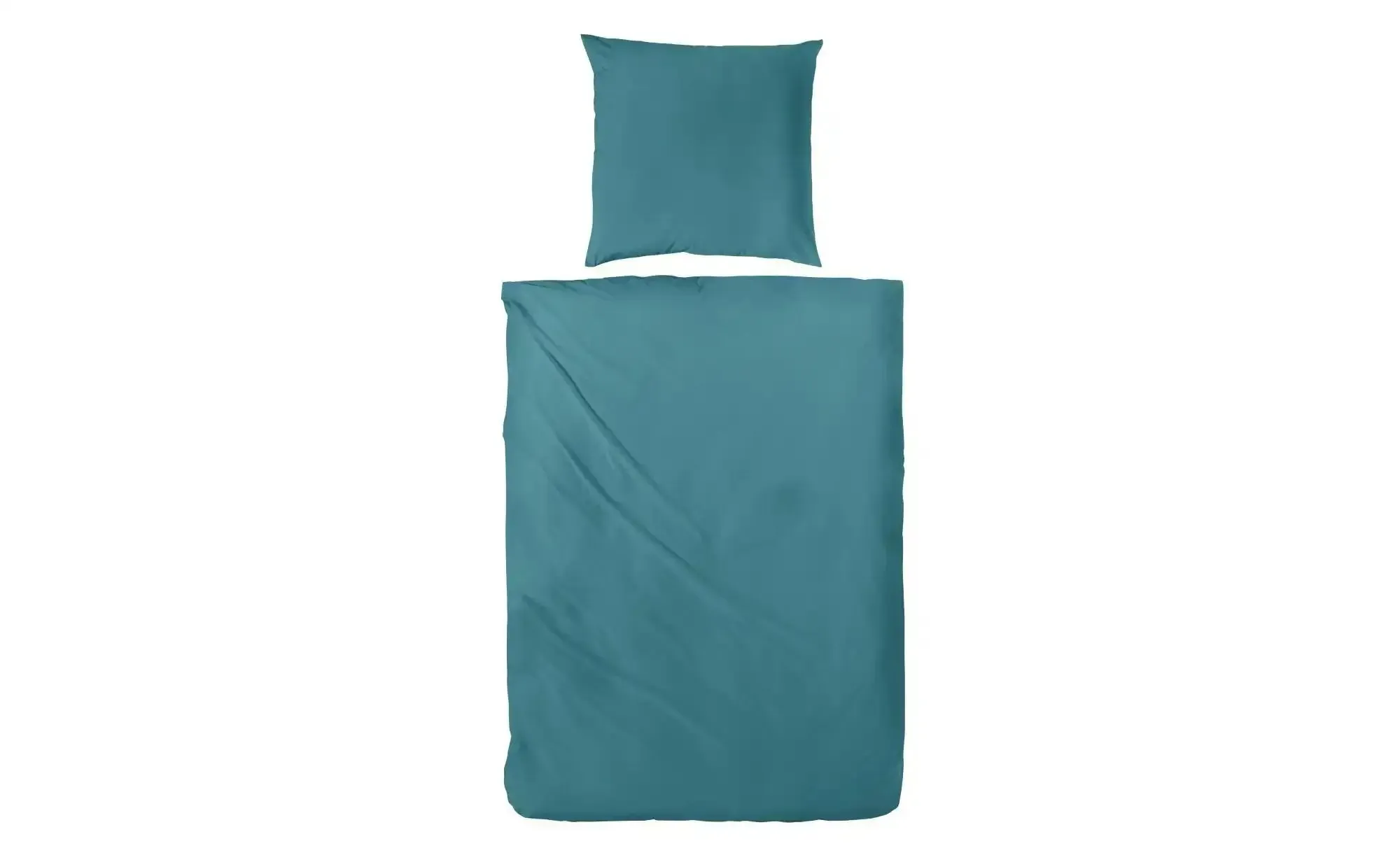 Satin Bettwäsche-Set   , grün , Maße (cm): B: 135 H: 1