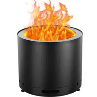 Vevor Feuerstellenofen Ø 49,3 cm Schwarz