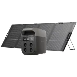 EcoFlow EcoFlow DELTA 3 Tragbare Powerstation mit 220 W Solarpanel, 1 024 kWh Powerstation Solargenerator, Balkonkraftwerk DELTA 3 mit 220 W Solarpanel, für Camping, Wohnmobile, netzunabhängiges Wohnen und Backup-Leistung