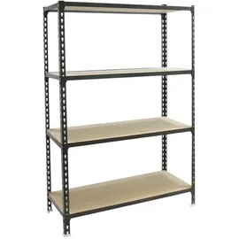 simonclick Metallregal 150 x 110 x 40 cm Schwarz