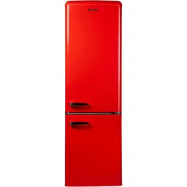Amica KGCR 387 100 R Retro-Kühl-Gefrierkombination (244 l, 1810 mm hoch, Rot)