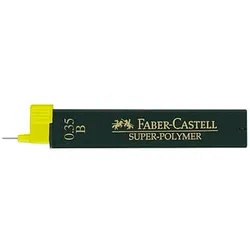 FABER-CASTELL SUPER-POLYMER Feinminen-Bleistiftminen schwarz B 0,35 mm, 12 St.