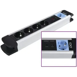 IOIO MS 2500 Aluminium Master Slave 5-fach Steckdosenleiste