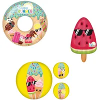 Happy People Happy Summer 3er Strandset Wasserball, Schwimmring &