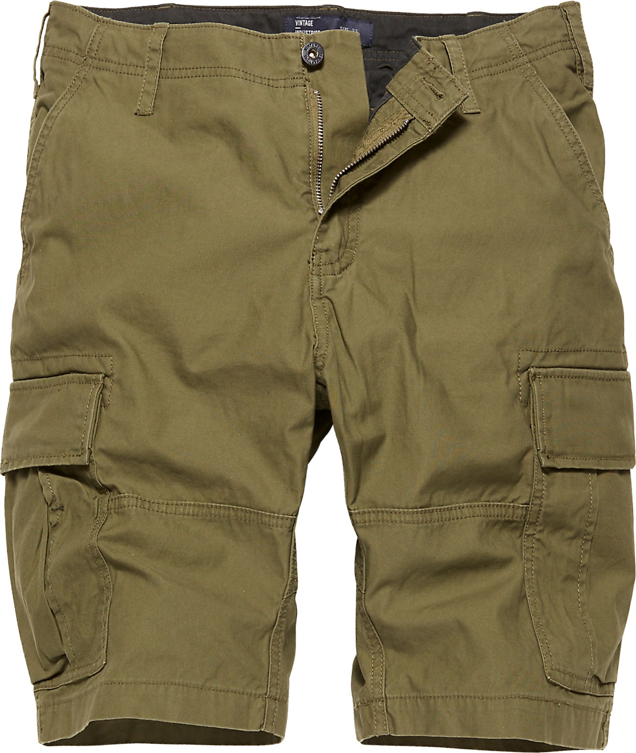 Vintage Industries Kirby, short cargo - Olive - W30