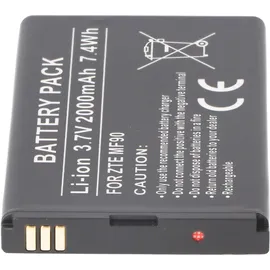 AccuCell Akku passend für ZTE MF90, Li-Ion, 3,7V, 2000mAh, 7,4Wh