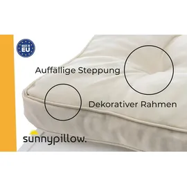 sunnypillow Rückenkissen 50 x 40 cm Ecru 2 St.