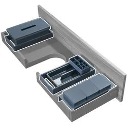 pianura Ordnungssystem für Waschtischunterschränke, Schrankbreite 100/120 cm