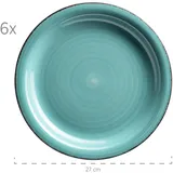 Mäser Speiseteller 27 cm blau 6er Set
