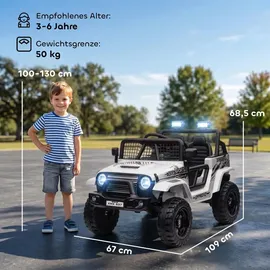 aiyaplay Kinder Elektroauto Geländewagen weiß (1-tlg)