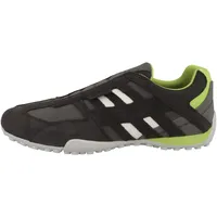 GEOX Herren Uomo Snake B Sneaker, Graphite/Lime Green, 48