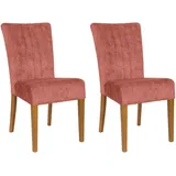 Home Affaire 4-Fußstuhl (Set) 2 Stk.vertikale Nähte in der Rückenlehne rot