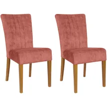 Home Affaire 4-Fußstuhl (Set) 2 Stk.vertikale Nähte in der Rückenlehne rot