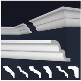 Marbet Design Stuckleiste E-21 weiß 15 St. 200 x 6,2 cm