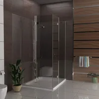 Alpenberger Duschkabine 100 x 120 cm | Eckeinstieg Dusche aus 2 Duschtüren und Seitenteilen aus Sicherheitsglas ESG | Komplettdusche Glasdusche | ...