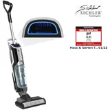 Sichler Haushaltsgeräte 3in1-Boden-Wischsauger mit Akku, Nass & Trocken, UV-Reinigung, 80 W