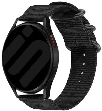 Strap-it Gard Pro Health 4 smartwatch Armband Nylon für Gard Pro Health 4 Smartwatch - Schwarz - Schnallenverschluss
