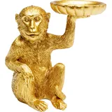 Kare DESIGN Deko-Figur Monkey Tealight Holder Polyresin Gold