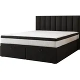 Trada Bond Boxspringbett 140 x 200 cm H3 Schwarz