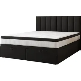 Trada Bond Boxspringbett 140 x 200 cm H3 Schwarz