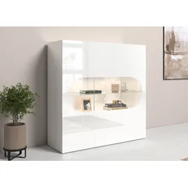 Home Affaire Highboard 120 x 121 x 40 cm Weiß hochglanz