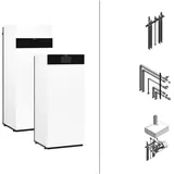 Viessmann Paket Vitodens 222-F B2SH Gas-Brennwertkompaktgerät 25kW 7" mit Anbausatz oben AP VD Z029943