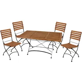 Garden Pleasure Wien Klapptisch 150 x 90 x 74 cm braun ausziehbar