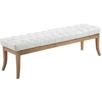 CLP Sitzbank Ramses Kunstleder antik-hell weiß/150 cm