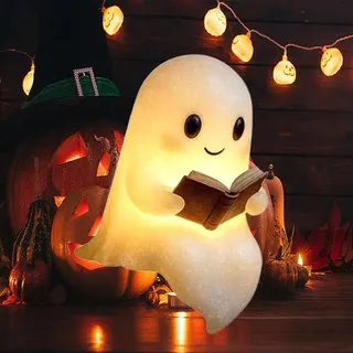 AIDODIA Ghost Swing Lamp- Niedliche Geister -Leselampe- Halloween Deko Led gespenster Lampe, ghosts Reading Book Lamp, Halloween-Dekoration FüR Leser Und Buchliebhaber, schlafzimmer deko (A Groß)