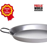 PAELLA WORLD Original spanische Paella-Pfanne Stahl poliert mit Griffen,
