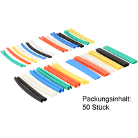 Zebra Technologies DeLOCK - Wärmeschrumpfschlauch-Kit - Schwarz, Blau, grün Rot, 50 Stück(e)