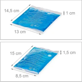 Relaxdays Kühlpad 8er Set blau