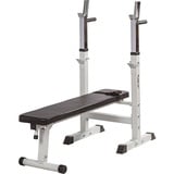 MOVIT Hantelbank Movit® Hantelbank, verstellbare Langhantelablage, (1-tlg), Dip-Station, faltbar, Heim-Trainingsgerät Home-Gym Kraftstation weiß