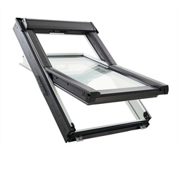 Roto Schwingfenster Dachfenster RotoQ Q42C / Q43C K2AV1 Austausch Comfort Verglasung Kunststoff Manuell, 3-fach Verglasung, 75x104 cm (043)