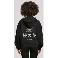 F4NT4STIC Organic Oversized Hoody Kirschblüten Golden Gai in schwarz