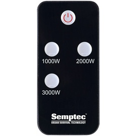 Semptec IR-Außen-Heizstrahler, Goldröhre, 3.000 W, IP65, Fernbedienung, silber